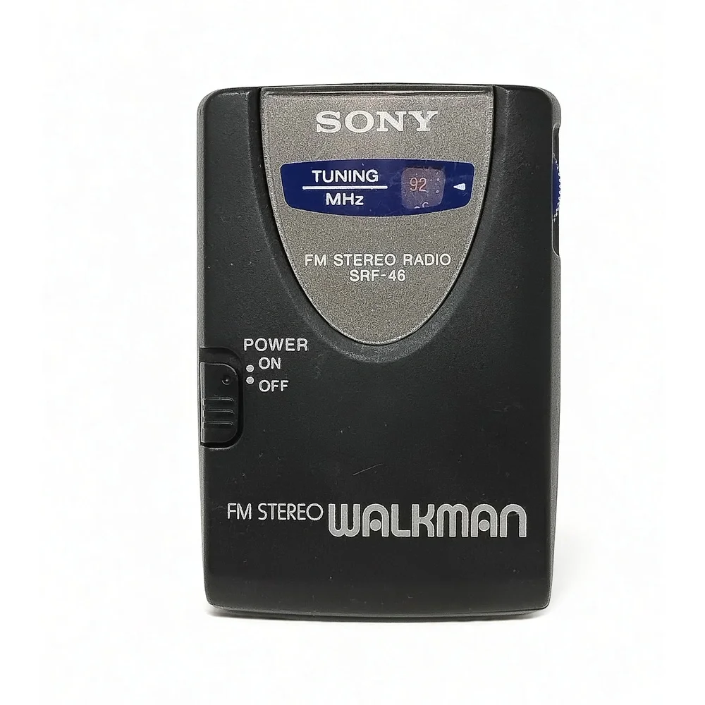 Sony Walkman SRF-46 FM Radio Pocket Receiver Analog Tuner Belt Clip Minimalist